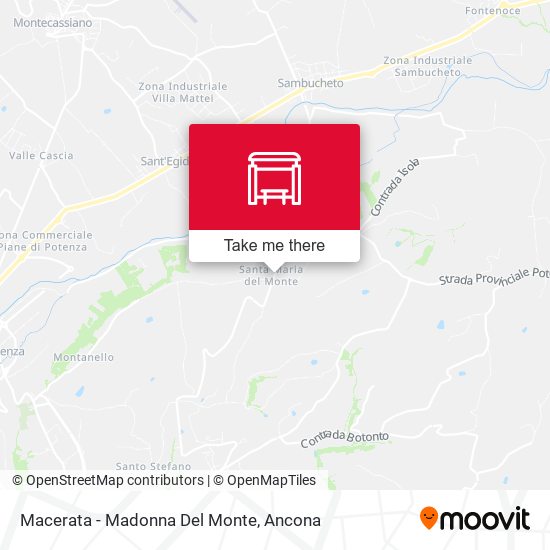 Macerata - Madonna Del Monte map