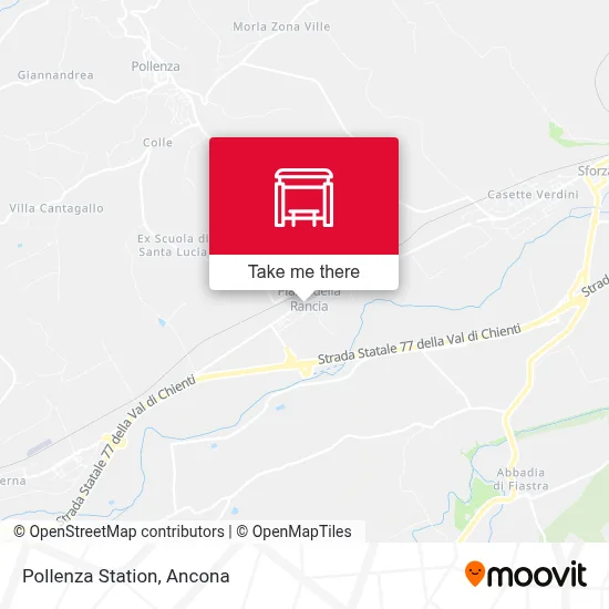 Pollenza Station map