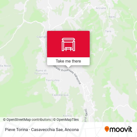 Pieve Torina - Casavecchia Sae map