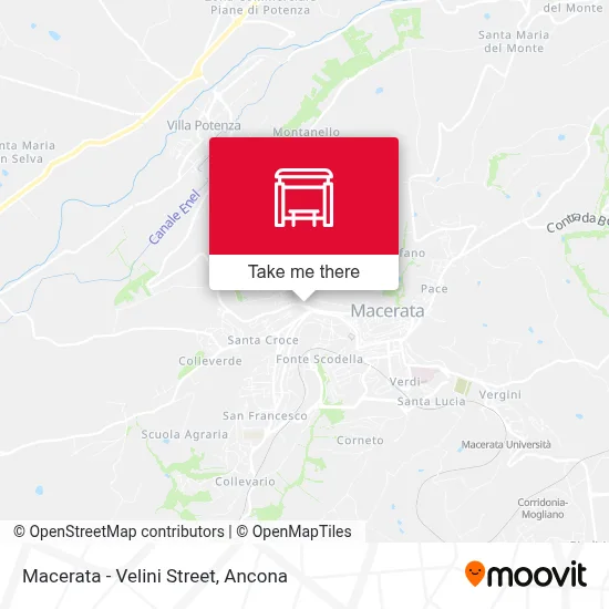 Macerata - Velini Street map