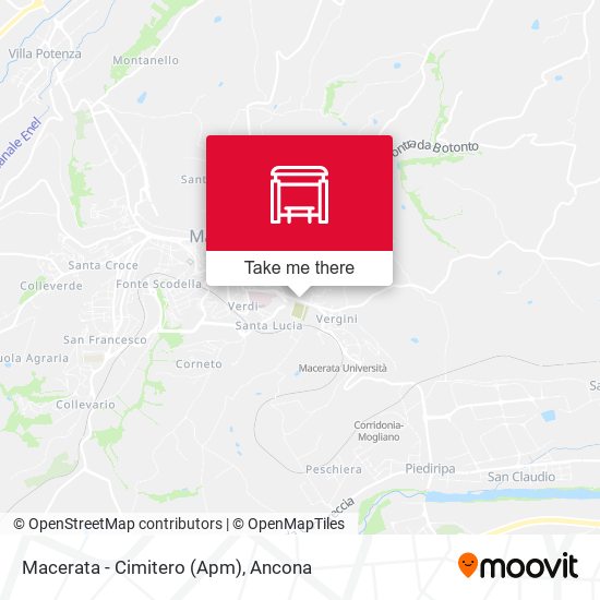 Macerata - Cimitero (Apm) map