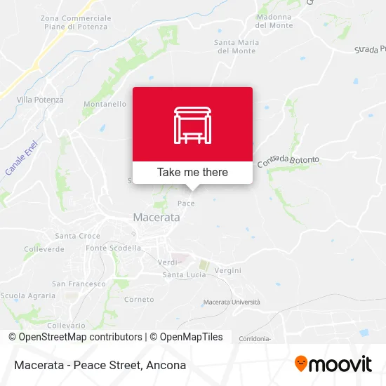 Macerata - Peace Street map