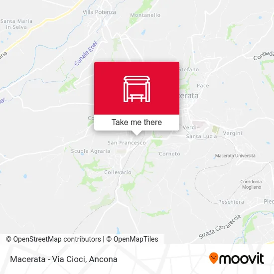 Macerata - Via Cioci map