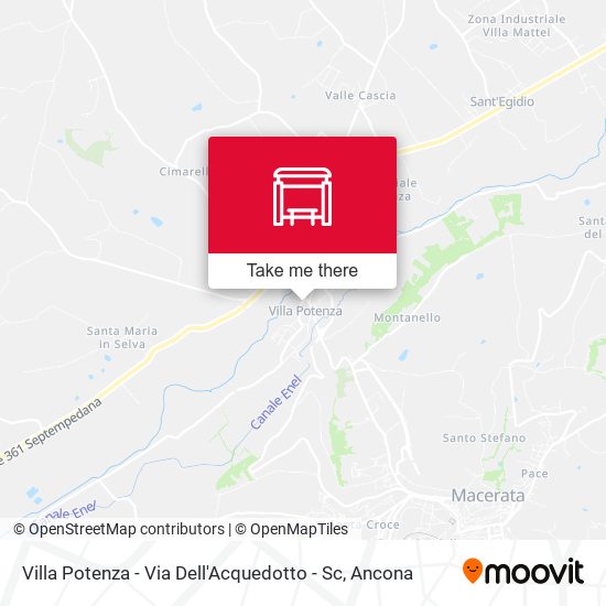 Villa Potenza - Via Dell'Acquedotto - Sc map