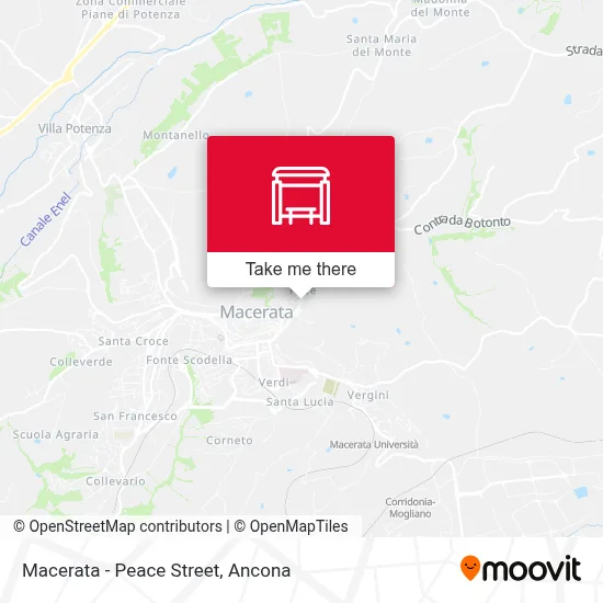 Macerata - Peace Street map