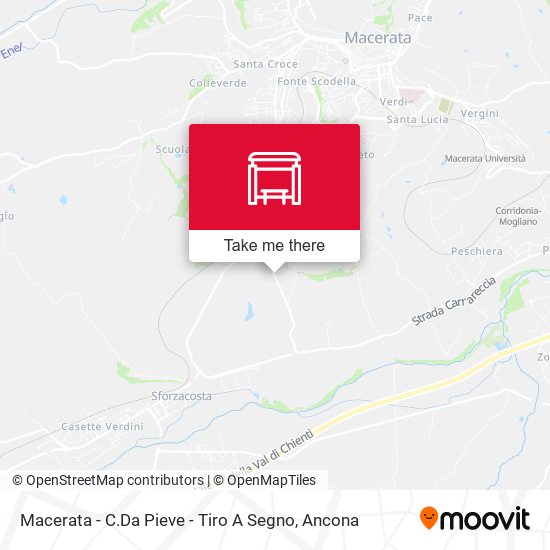 Macerata - C.Da Pieve - Tiro A Segno map