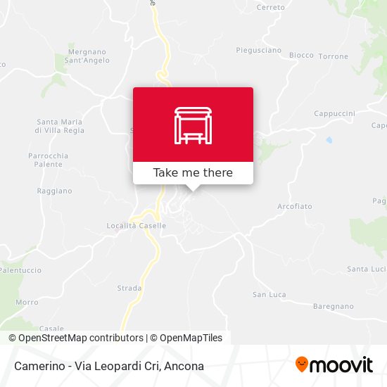 Camerino - Via Leopardi Cri map