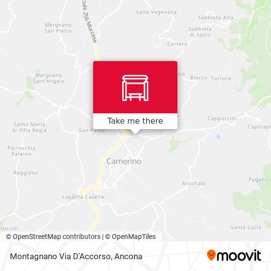 Montagnano Via D'Accorso map