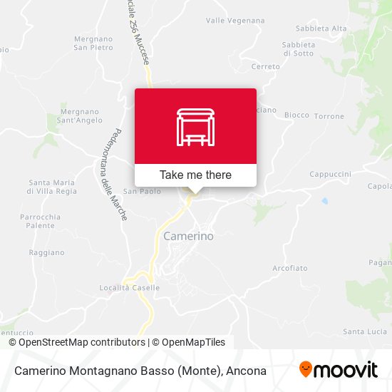 Camerino Montagnano Basso (Monte) map