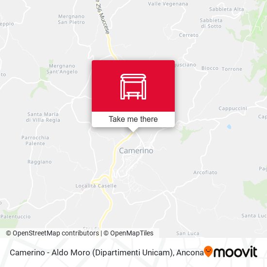 Camerino - Aldo Moro (Dipartimenti Unicam) map