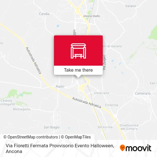 Via Fioretti Fermata Provvisorio Evento Halloween map
