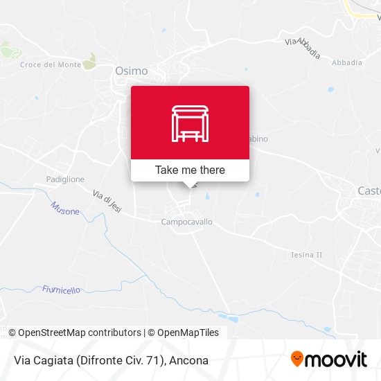 Via Cagiata (Difronte Civ. 71) map