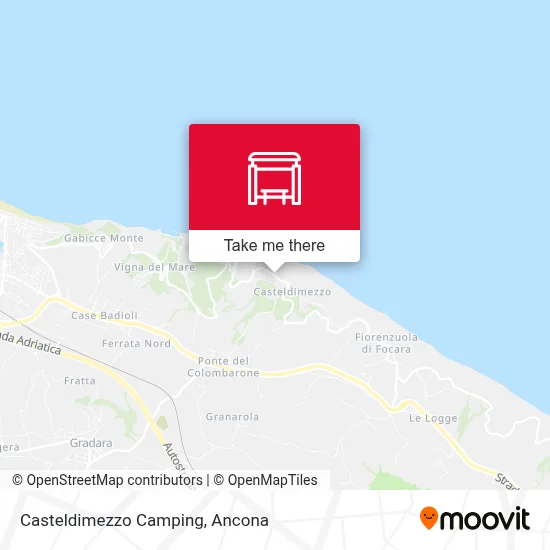 Casteldimezzo Camping map