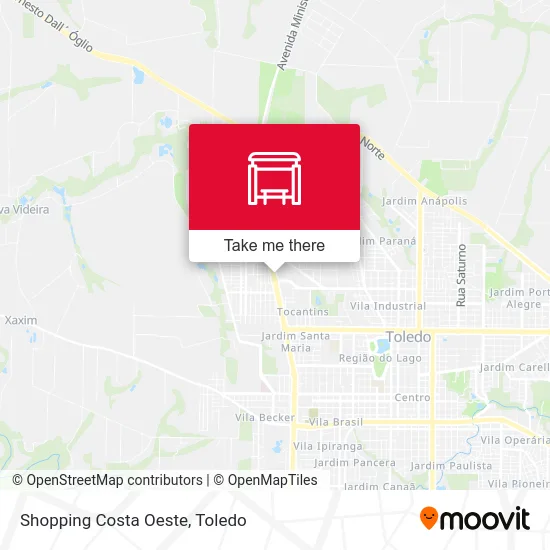 Shopping Costa Oeste map