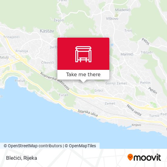 Blečići map