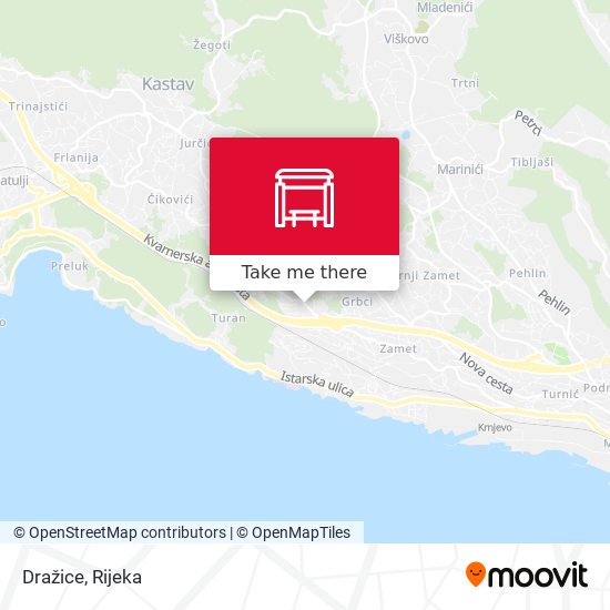 Dražice map