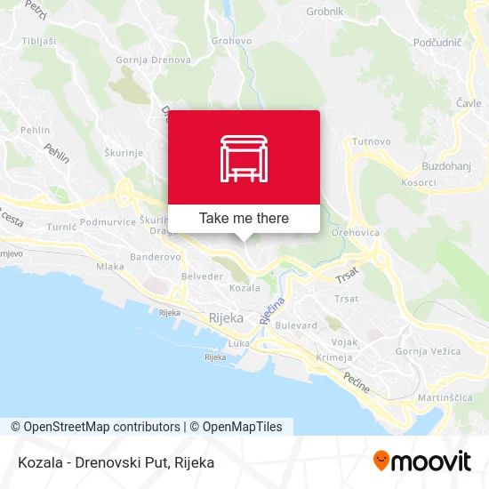 Kozala - Drenovski Put map