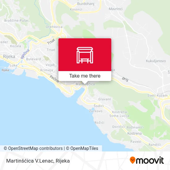 Martinšćica V.Lenac map