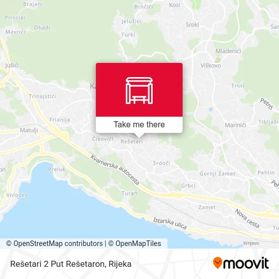 Rešetari 2 Put Rešetaron map