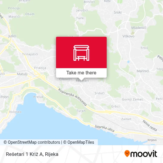 Rešetari 1 Križ A map