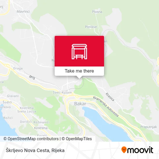 Škrljevo Nova Cesta map