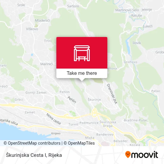 Škurinjska Cesta I map