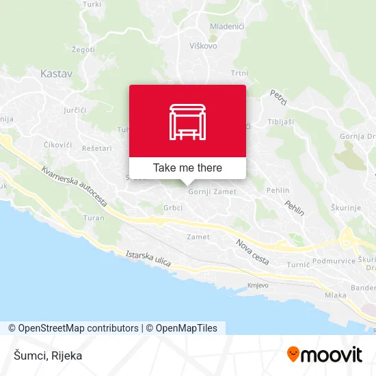 Šumci map