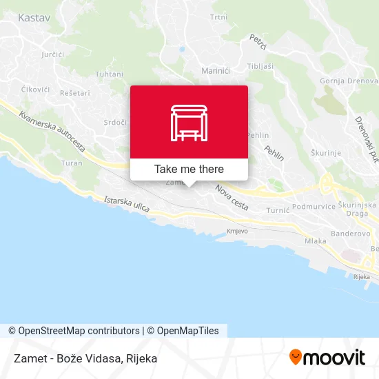 Zamet - Bože Vidasa map