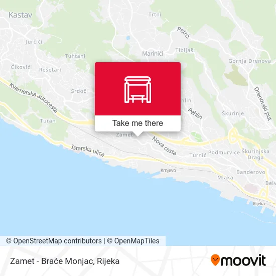 Zamet - Braće Monjac map