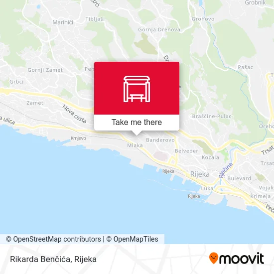 Rikarda Benčića map