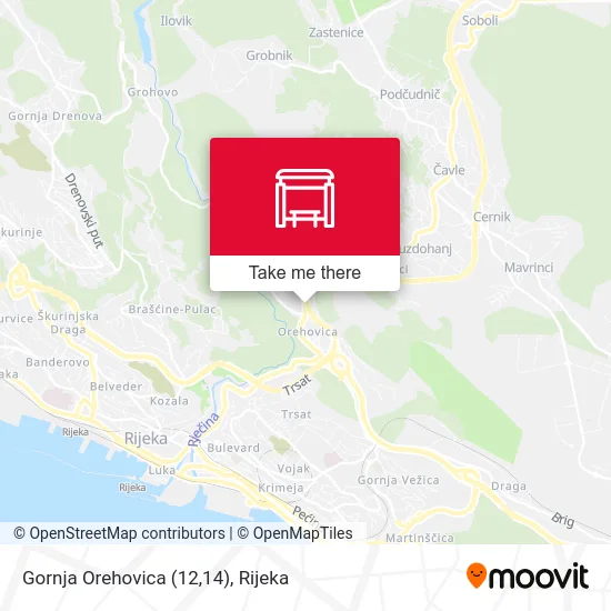 Gornja Orehovica (12,14) map