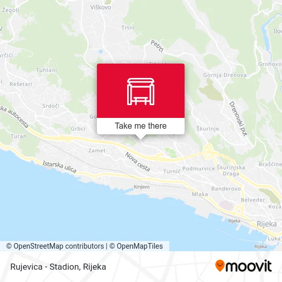 Rujevica - Stadion map