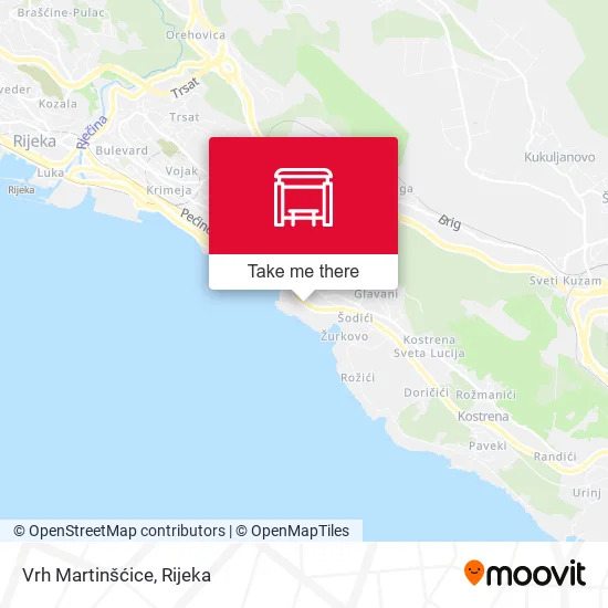 Vrh Martinšćice map