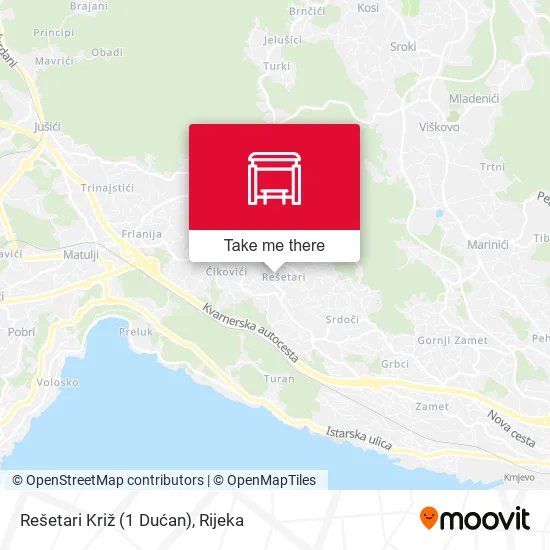 Rešetari Križ (1 Dućan) map