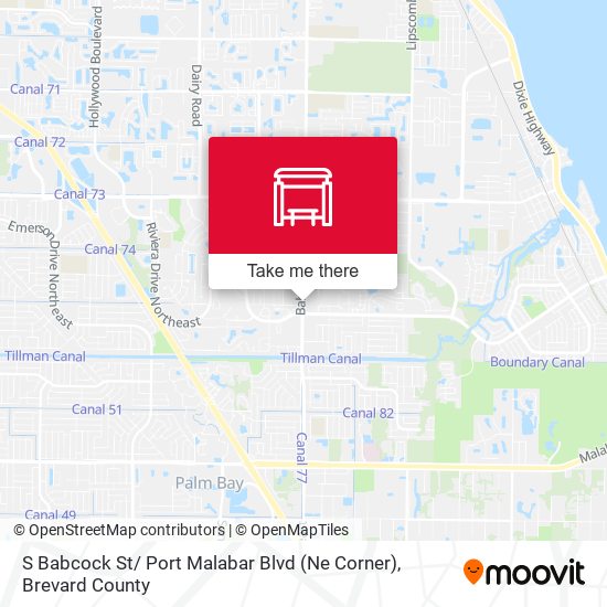 Mapa de S Babcock St/ Port Malabar Blvd (Ne Corner)