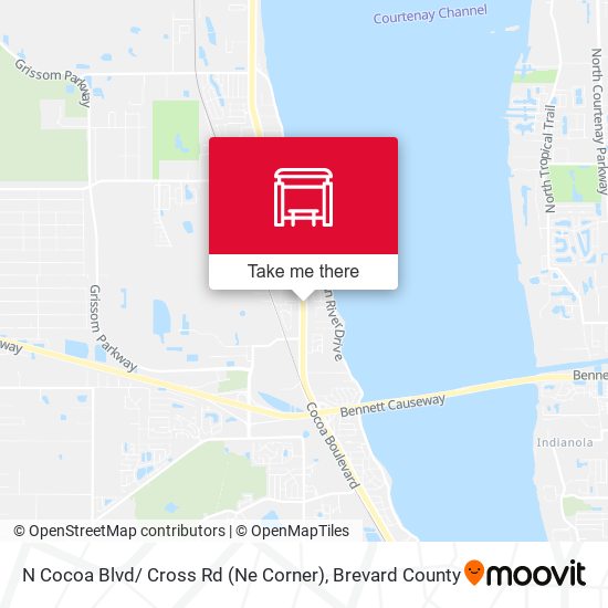 N Cocoa Blvd/ Cross Rd (Ne Corner) map