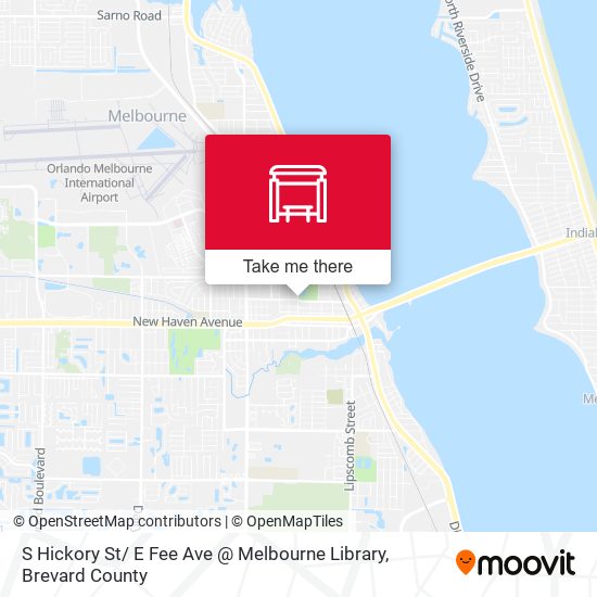 Mapa de S Hickory St/ E Fee Ave @ Melbourne Library