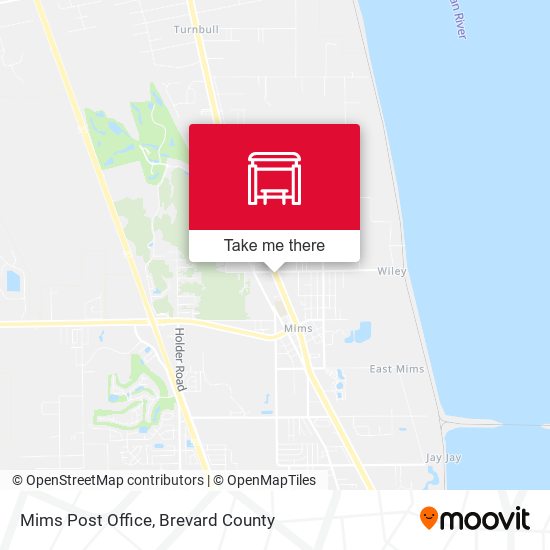 Mims Post Office map