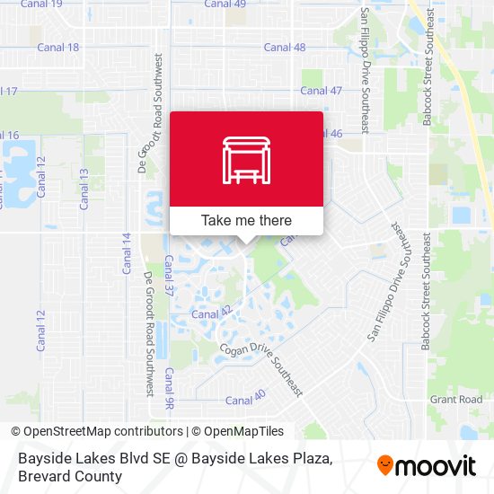 Mapa de Bayside Lakes Blvd SE @ Bayside Lakes Plaza