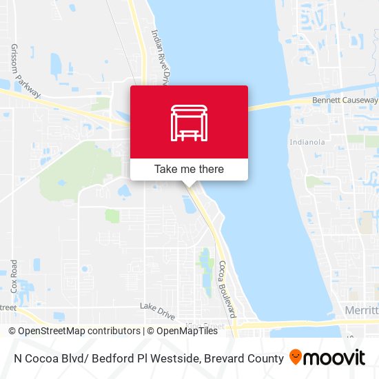 N Cocoa Blvd/ Bedford Pl Westside map