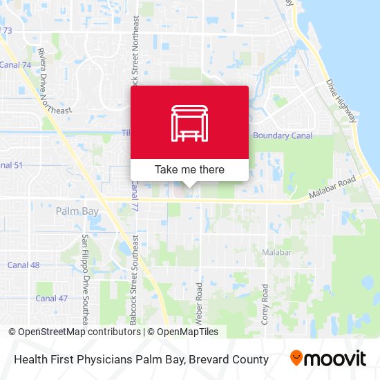 Health First Physicians Palm Bay map