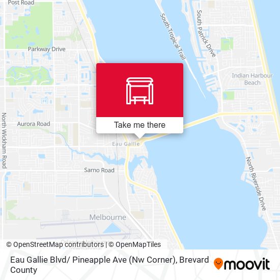 Mapa de Eau Gallie Blvd/ Pineapple Ave (Nw Corner)