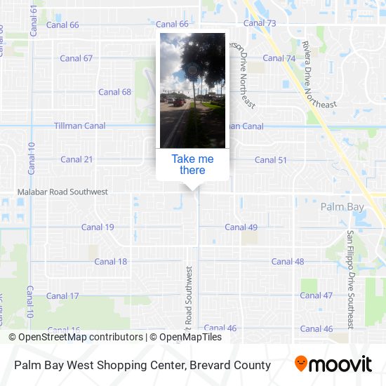 Mapa de Palm Bay West Shopping Center