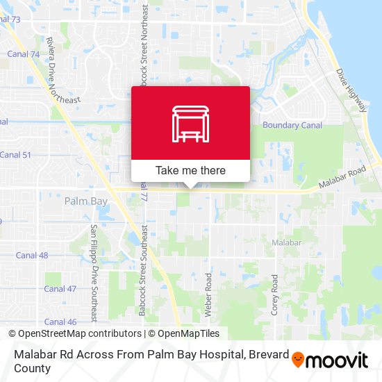 Mapa de Malabar Rd Across From Palm Bay Hospital