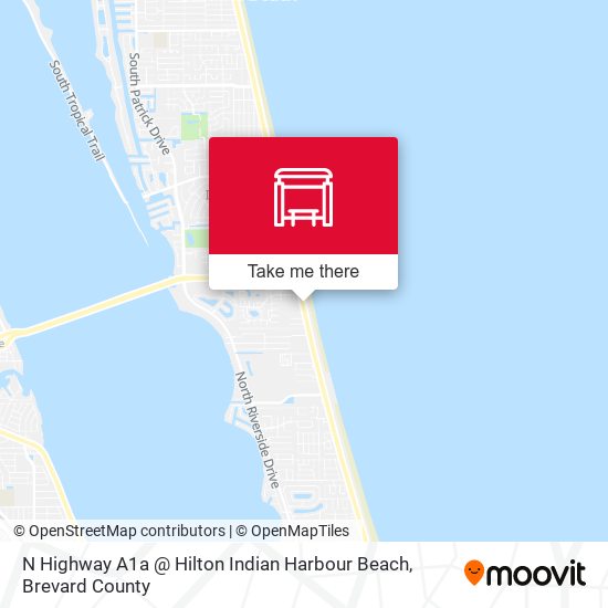 N Highway A1a @ Hilton Indian Harbour Beach map