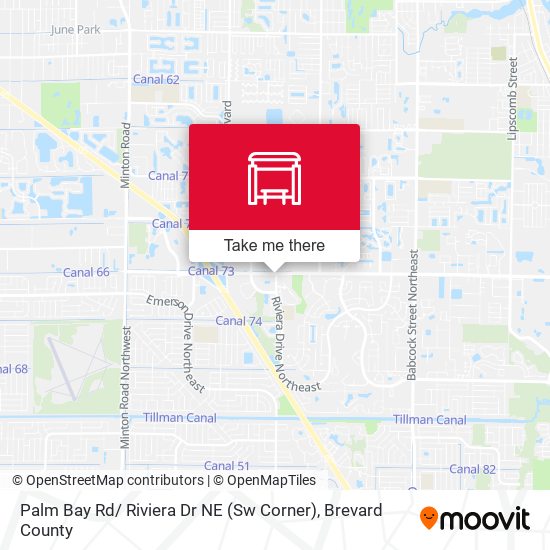 Palm Bay Rd/ Riviera Dr NE (Sw Corner) map