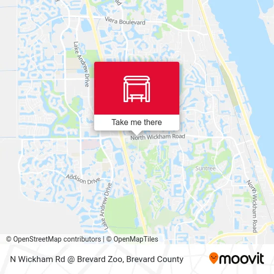 N Wickham Rd @ Brevard Zoo map