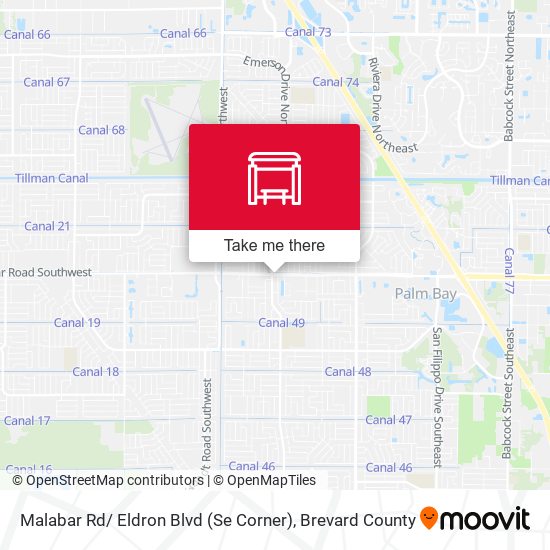 Malabar Rd/ Eldron Blvd (Se Corner) map