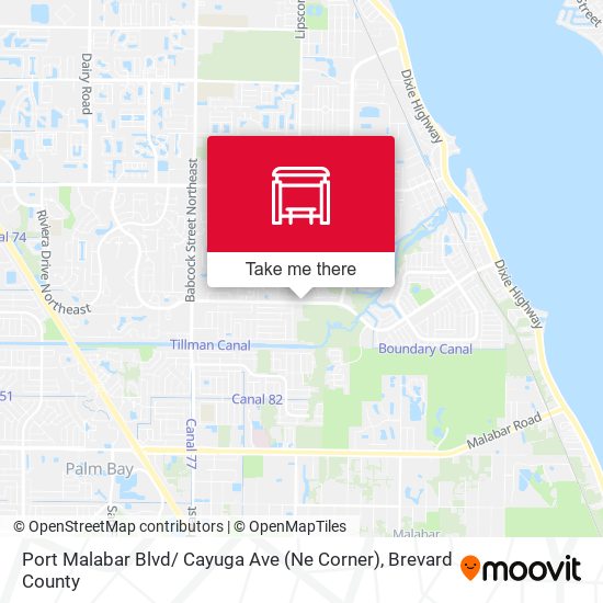 Mapa de Port Malabar Blvd/ Cayuga Ave (Ne Corner)