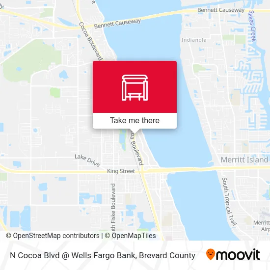 N Cocoa Blvd @ Wells Fargo Bank map